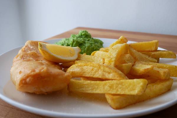 Fish & Chips mit Mushy Peas
