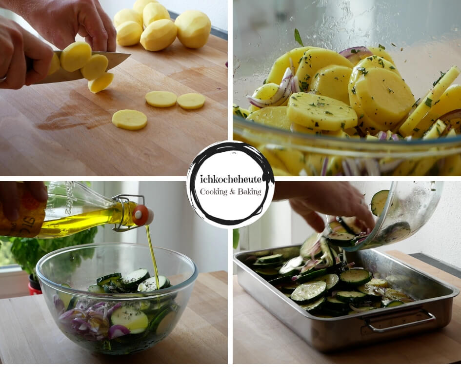 Vorbereitungen Für die Kartoffeln & Zucchini