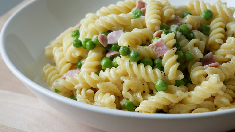 Pasta with Ham & Cream Sauce