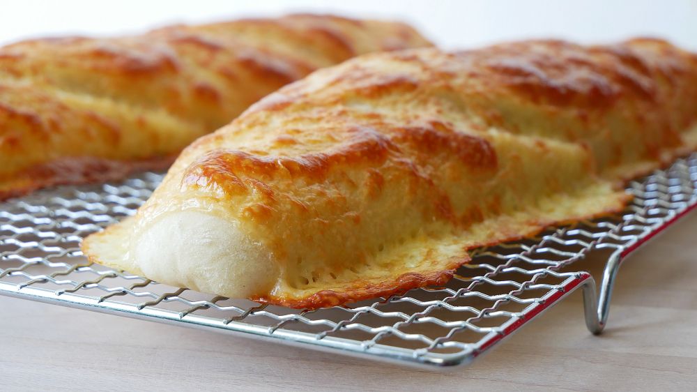 Baking Cheese Baguette Breads