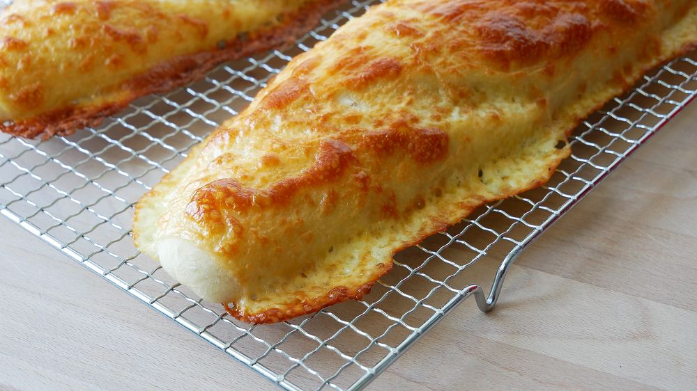 Baking Cheese Baguette Breads
