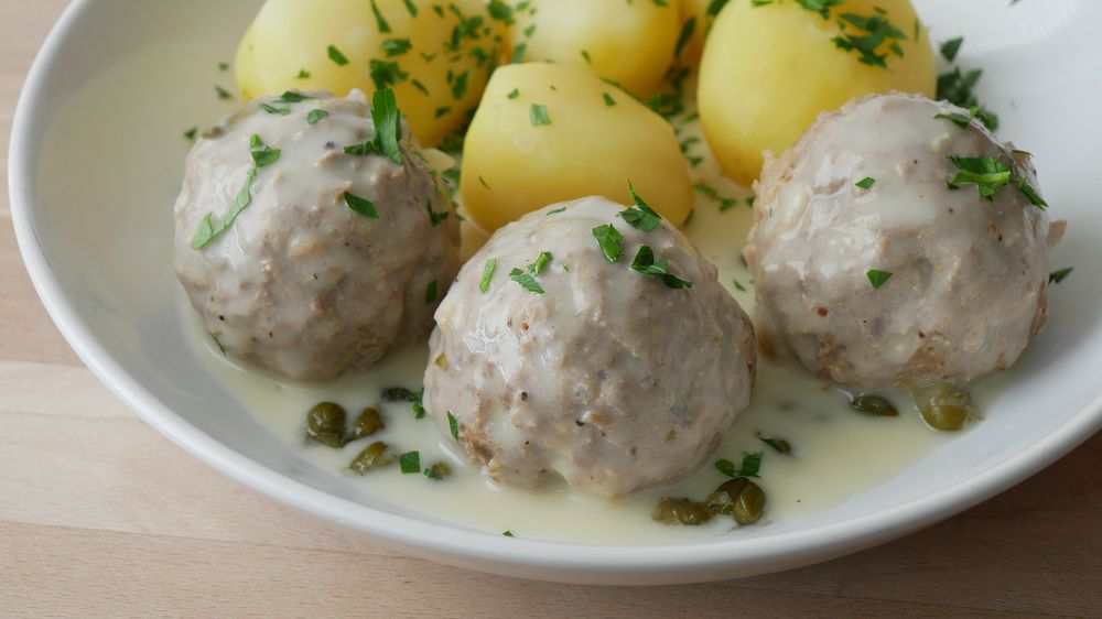 German Meatballs with Caper Sauce