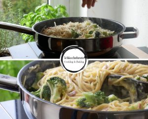 One Pot Pasta mit Speck & Brokkoli