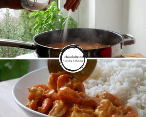 Garnelen Curry Servieren