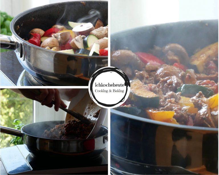 Schnelle Hackpfanne mit Gemüse (Griechische Art) - ichkocheheute.de