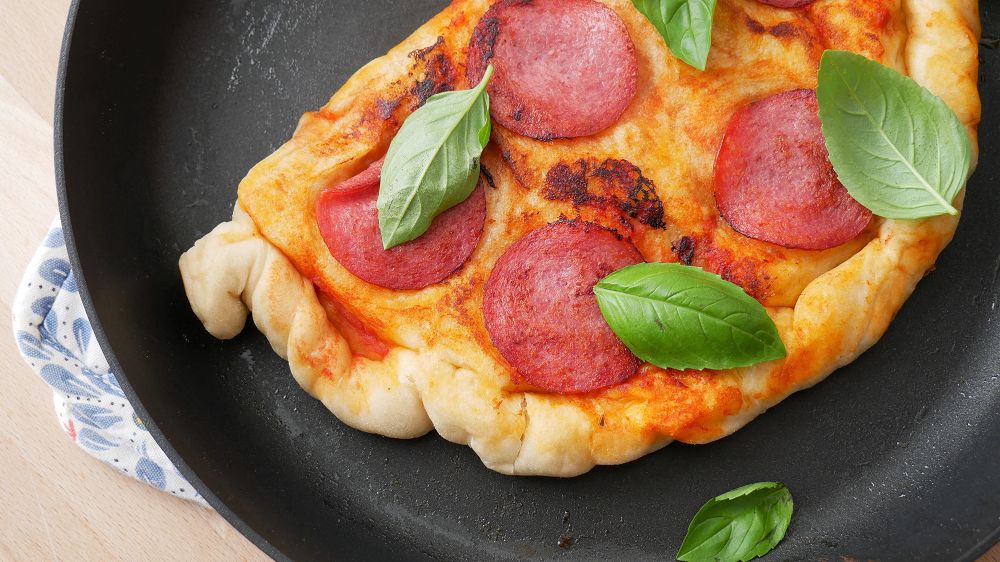 No Oven Calzone Pizza with Salami