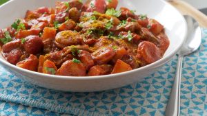 Currywursttopf mit Paprika & Kartoffeln
