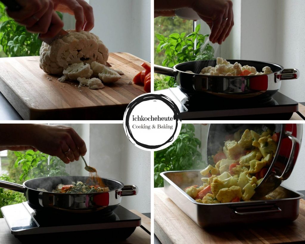 Schneller Gnocchi Gemüse Auflauf mit Blumenkohl, Möhren &amp; Erbsen ...