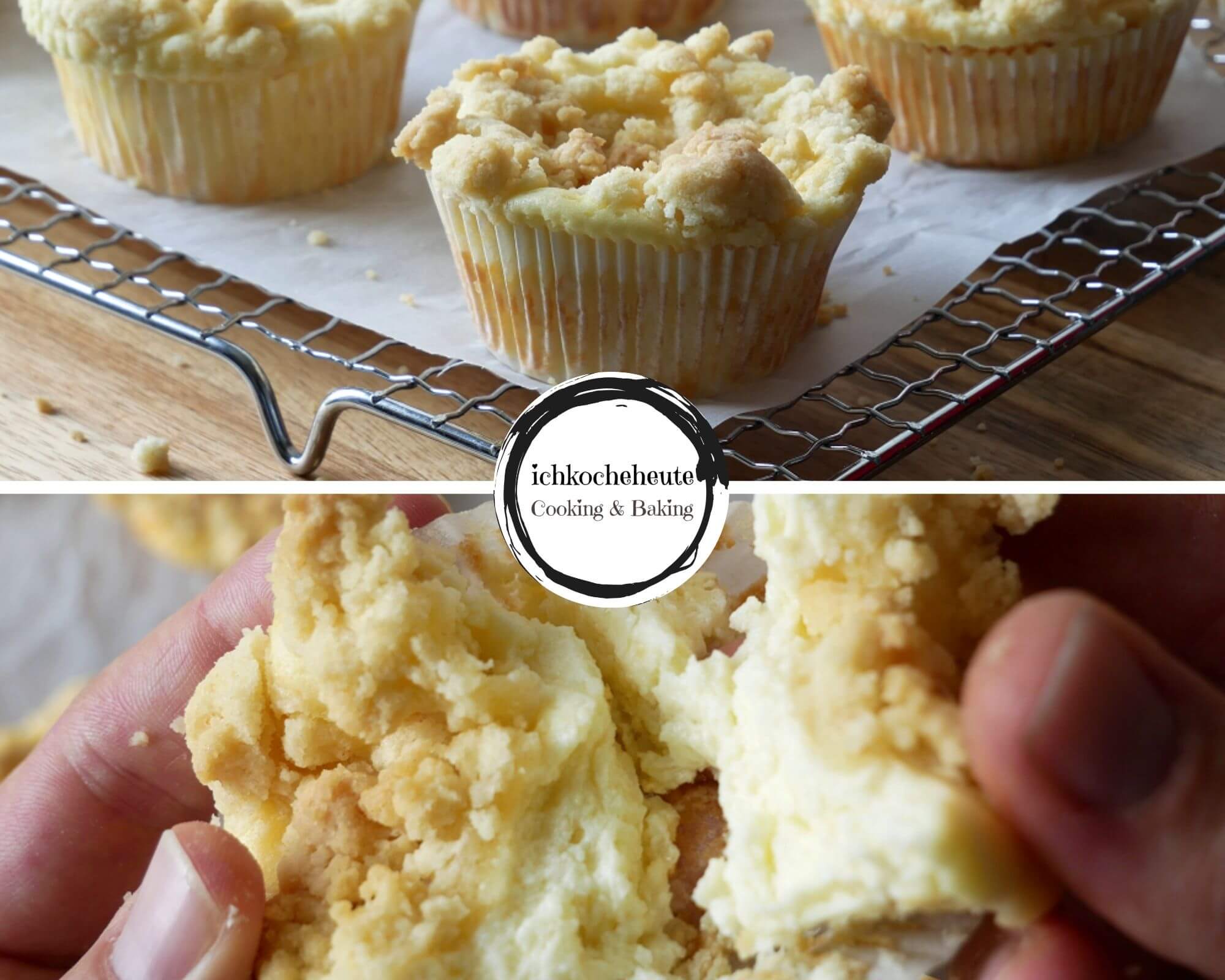 Serving Cheesecake Streusel Muffins