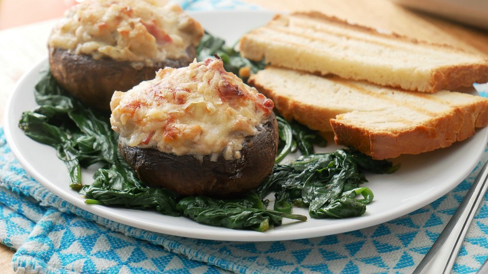 Stuffed Mushrooms with Spinach