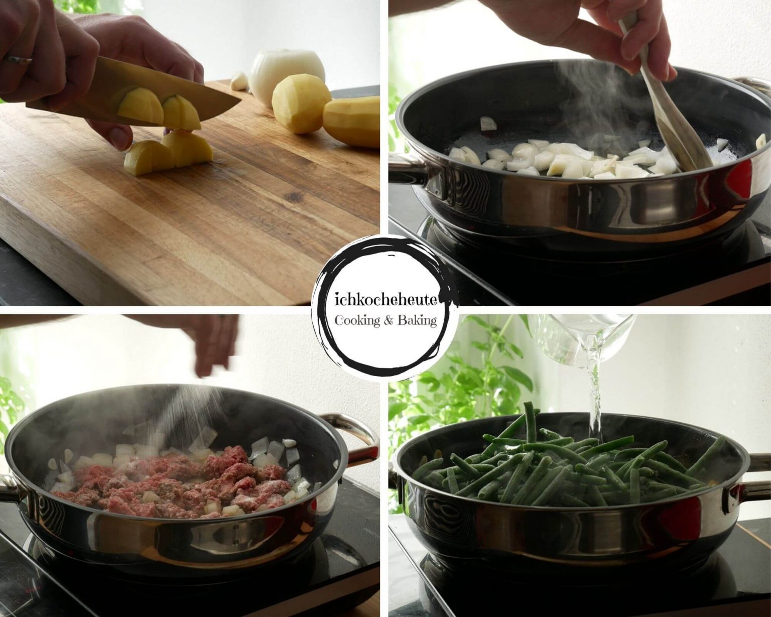 Bohnen Hackfleisch Topf mit Kartoffeln - ichkocheheute.de