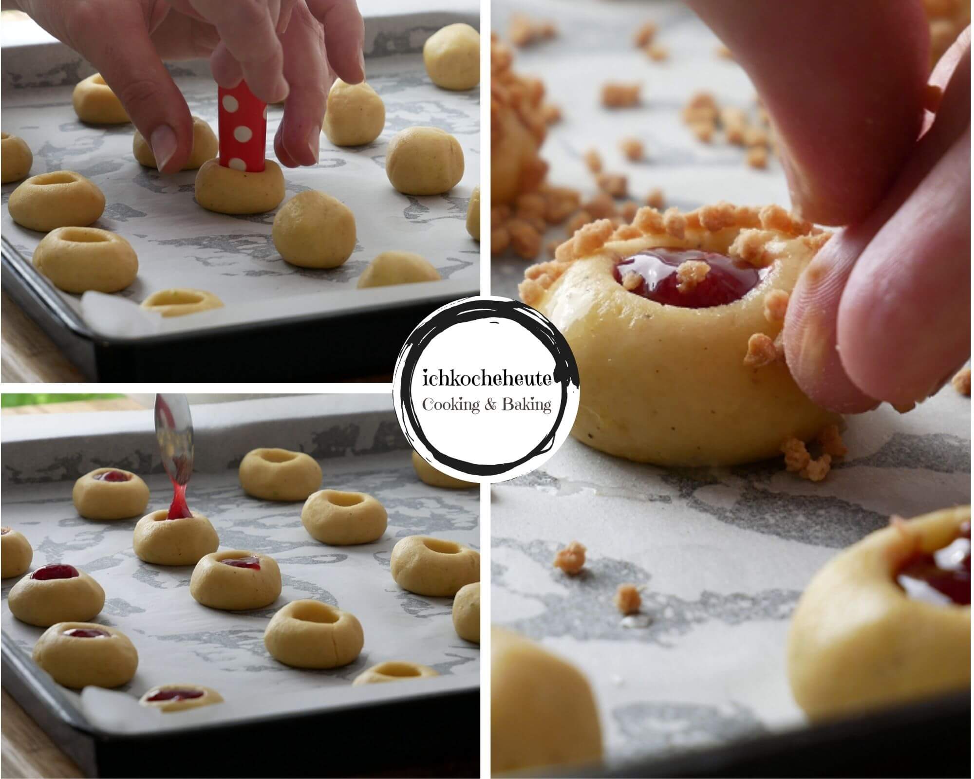 Forming & Decorating Jam Filled Thumbprint Cookies