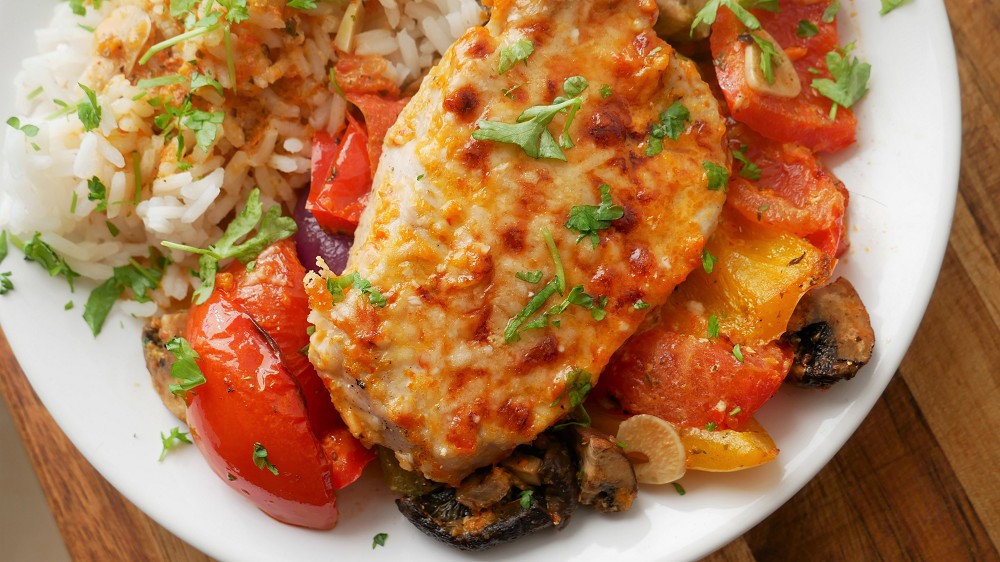 Oven Baked Pork Chops with Veggies