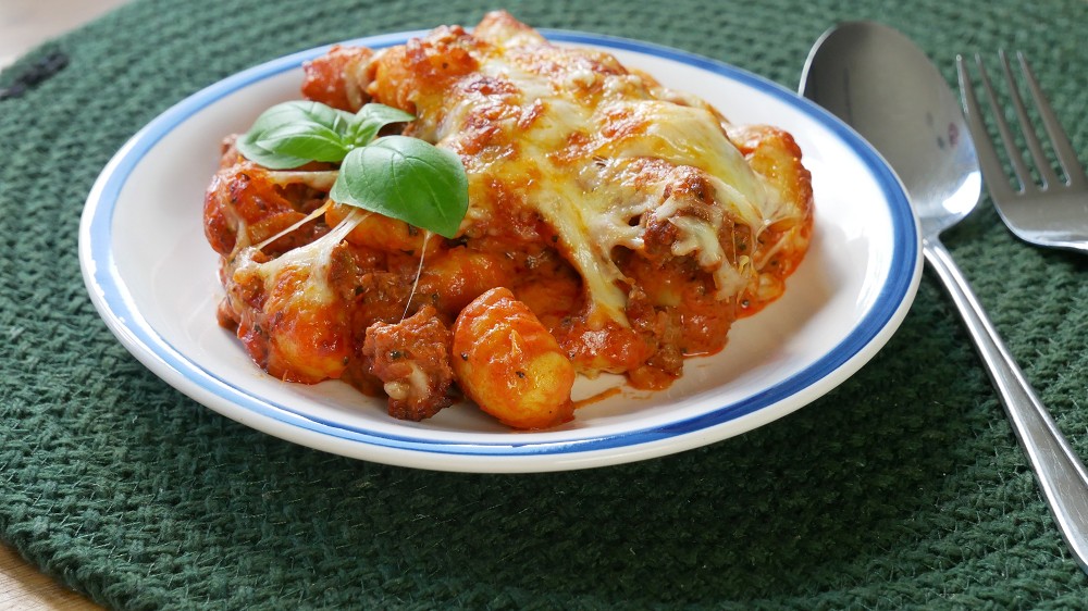 Oven-Baked Gnocchi with Meat Sauce