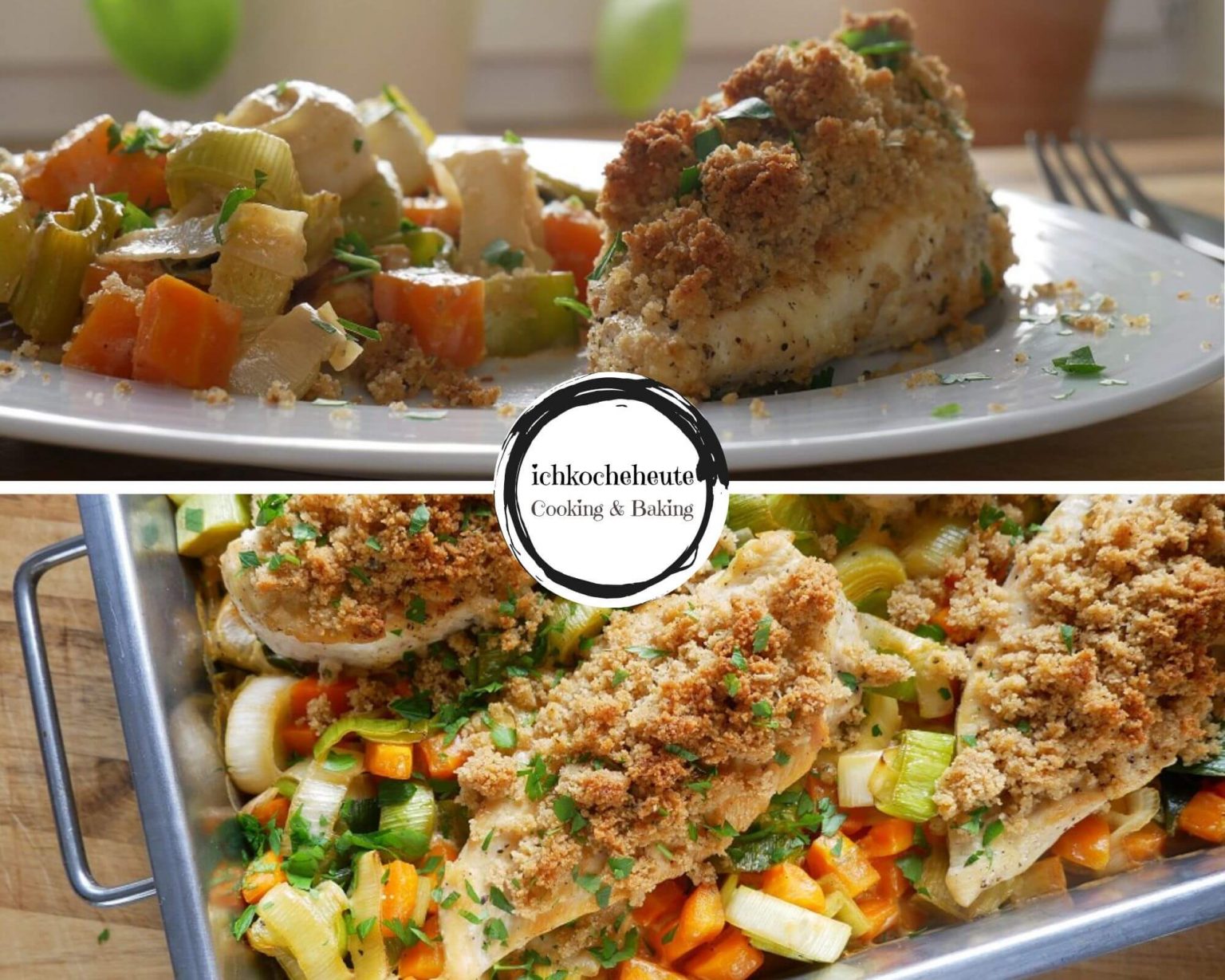 Ofen Hähnchen à la &amp;quot;Bordelaise&amp;quot; mit Möhren &amp; Lauch - ichkocheheute.de