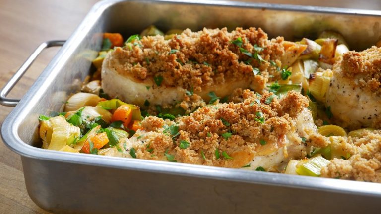 Ofen Hähnchen à la &amp;quot;Bordelaise&amp;quot; mit Möhren &amp; Lauch - ichkocheheute.de