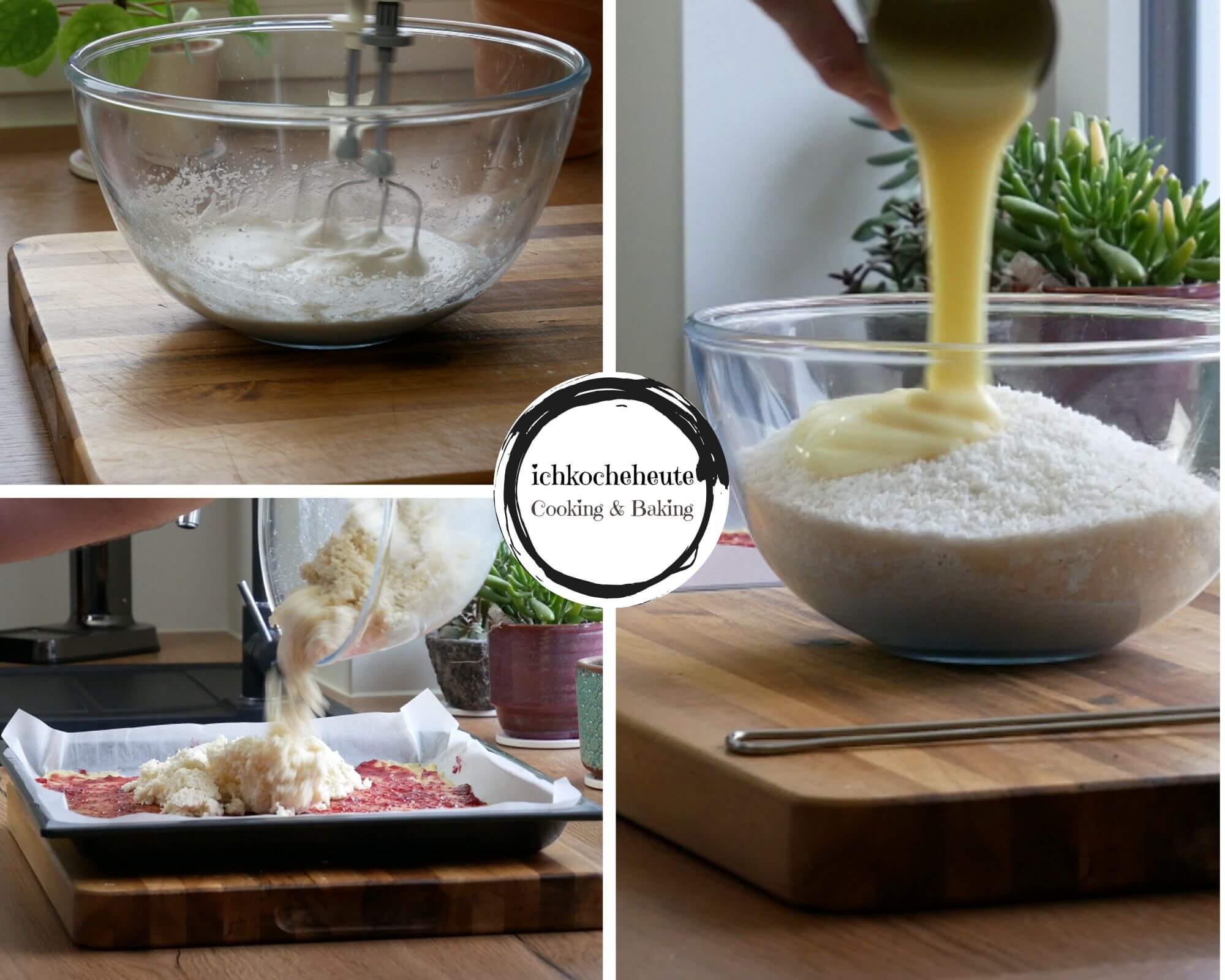 Beating Egg Whites & Preparing Coconut Mixture