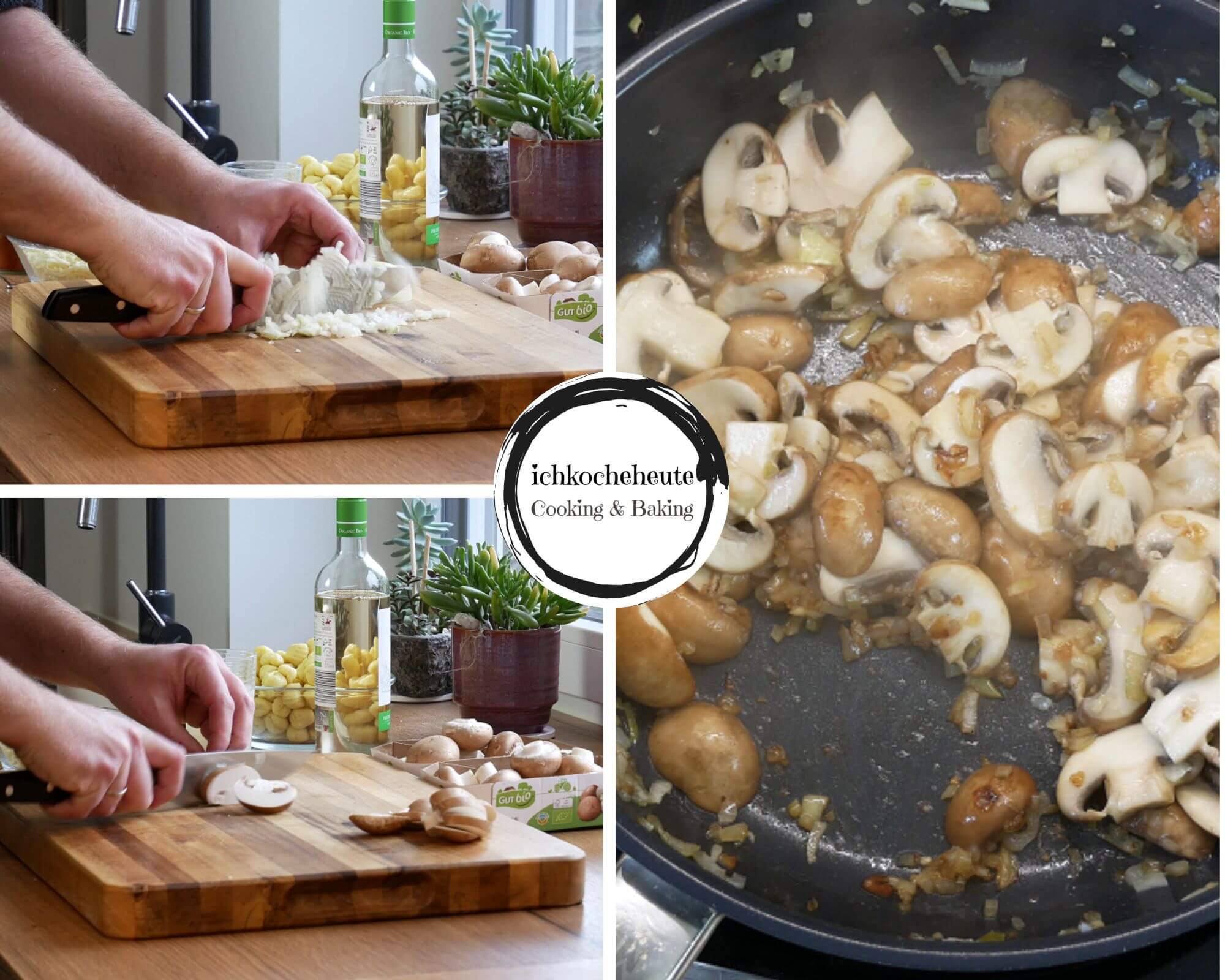 Preparations for Gnocchi "Al Forno" with Mushrooms