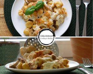 Gnocchi "Al Forno" mit Pilzen Servieren