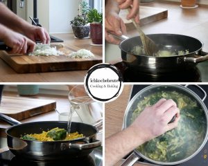One Pot Pasta mit Stremellachs & Blattspinat Zubereiten