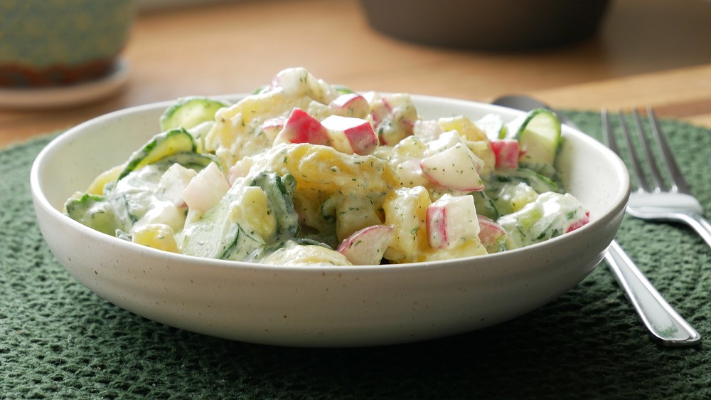 Potato Cucumber Salad with Radishes