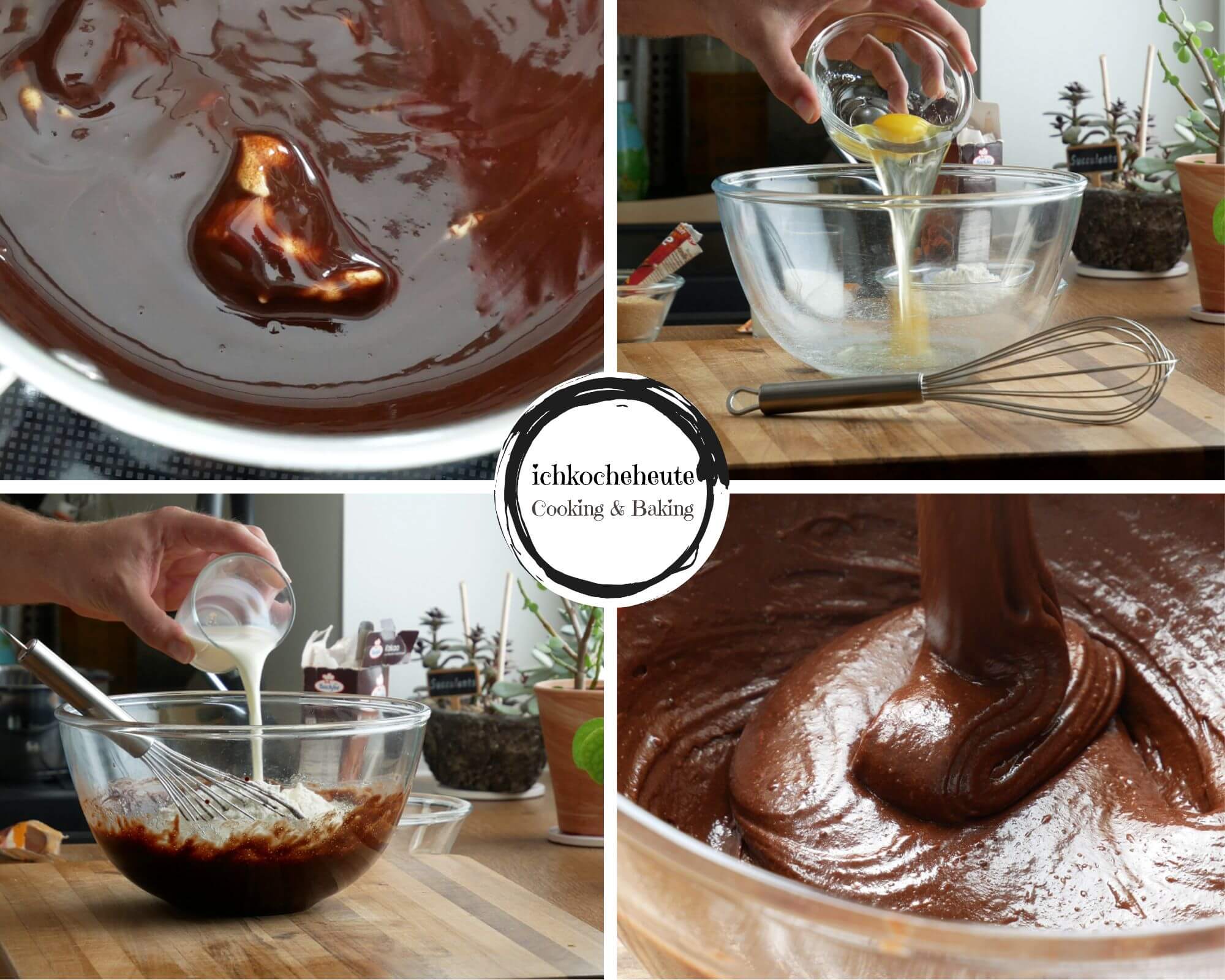 Schokolade Schmelzen & Brownie Waffelteig Vorbereiten