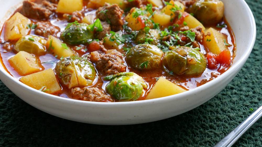 Farmer's Pot with Sprouts, Ground Beef & Potatoes