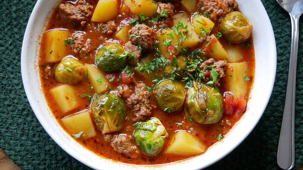 Farmer's Pot with Sprouts, Ground Beef & Potatoesn